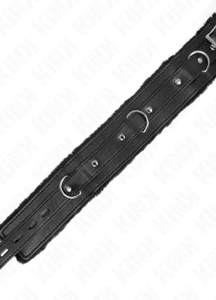 KINK - HALSBAND MIT LEINE 65 CM MIT EINSCHRÄNKUNGEN SCHWARZ 36-42 CM X 5,5 CM