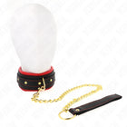 KINK - HALSBAND MIT LEINE AUS EINFACHER STOFF VERSTELLBAR 33-48 CM X 5,7 CM