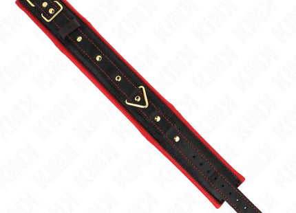KINK - HALSBAND MIT LEINE AUS EINFACHER STOFF VERSTELLBAR 33-48 CM X 5,7 CM