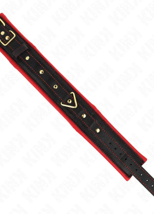 KINK - HALSBAND MIT LEINE AUS EINFACHER STOFF VERSTELLBAR 33-48 CM X 5,7 CM