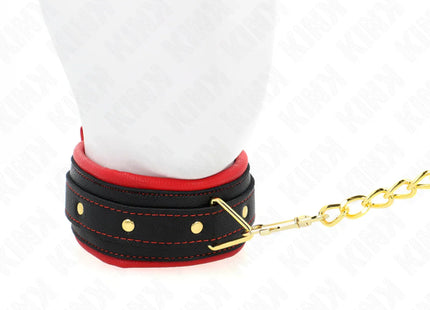 KINK - HALSBAND MIT LEINE AUS EINFACHER STOFF VERSTELLBAR 33-48 CM X 5,7 CM