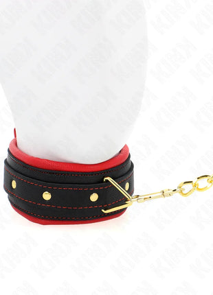 KINK - HALSBAND MIT LEINE AUS EINFACHER STOFF VERSTELLBAR 33-48 CM X 5,7 CM