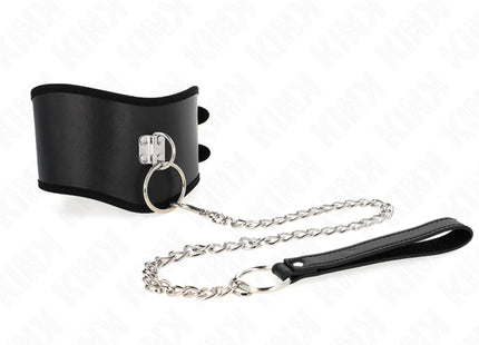KINK - HALSKETTE 65 CM MIT BREITEM RIEMEN VERSTELLBAR 40-55 CM X 10 CM