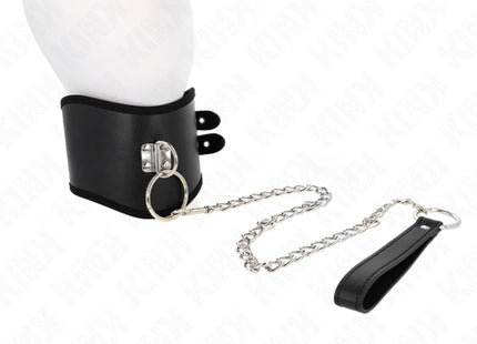 KINK - HALSKETTE 65 CM MIT BREITEM RIEMEN VERSTELLBAR 40-55 CM X 10 CM