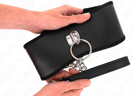 KINK - HALSKETTE 65 CM MIT BREITEM RIEMEN VERSTELLBAR 40-55 CM X 10 CM