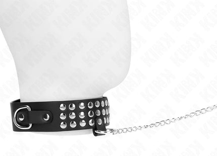 KINK - HALSKETTE MIT BAND 65 CM GLÄNZEND VERSTELLBAR 37-42 CM X 5,3 CM