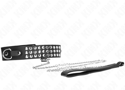 KINK - HALSKETTE MIT BAND 65 CM GLÄNZEND VERSTELLBAR 37-42 CM X 5,3 CM