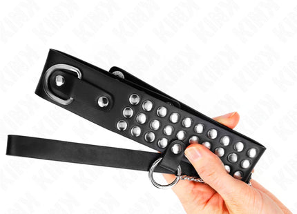 KINK - HALSKETTE MIT BAND 65 CM GLÄNZEND VERSTELLBAR 37-42 CM X 5,3 CM