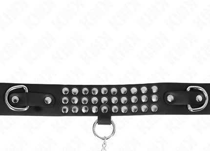 KINK - HALSKETTE MIT BAND 65 CM GLÄNZEND VERSTELLBAR 37-42 CM X 5,3 CM
