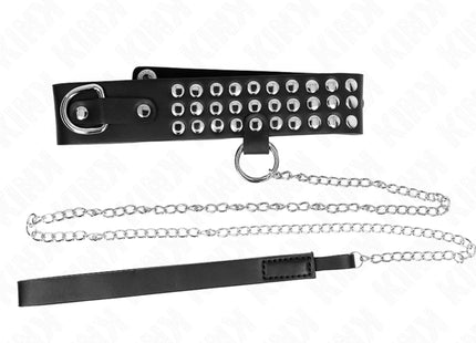 KINK - HALSKETTE MIT BAND 65 CM GLÄNZEND VERSTELLBAR 37-42 CM X 5,3 CM