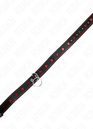 KINK - HALSKETTE MIT BAND 65 CM HERZDETAILS 52,5 X 2,5 CM