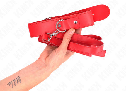 KINK - HALSKETTE MIT GÜRTEL 116 CM ROJO GURT VERSTELLBAR 32-50 CM X 8 CM