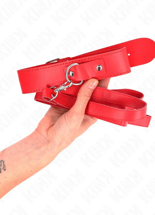 KINK - HALSKETTE MIT GÜRTEL 116 CM ROJO GURT VERSTELLBAR 32-50 CM X 8 CM