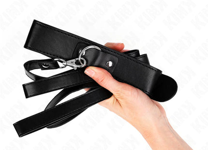 KINK - HALSKETTE MIT GÜRTEL 116 CM SCHWARZ GURT VERSTELLBAR 32-50 CM X 8 CM