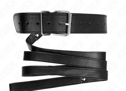 KINK - HALSKETTE MIT GÜRTEL 116 CM SCHWARZ GURT VERSTELLBAR 32-50 CM X 8 CM