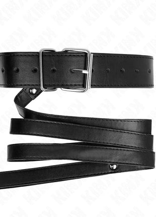 KINK - HALSKETTE MIT GÜRTEL 116 CM SCHWARZ GURT VERSTELLBAR 32-50 CM X 8 CM
