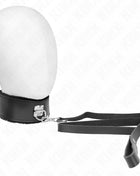 KINK - HALSKETTE MIT GÜRTEL 116 CM MIT SCHWARZEM LEDERBAND VERSTELLBAR 40-48 CM X 6 CM