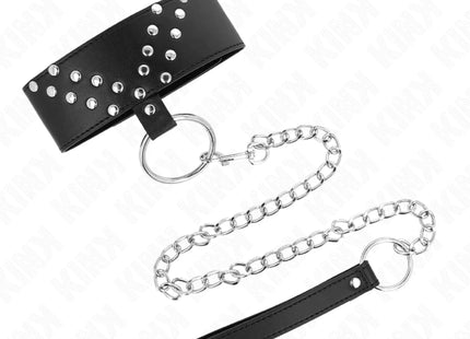 KINK - HALSKETTE MIT GÜRTEL 65 CM MIT V-NIETE VERSTELLBAR 36-43 CM X 5 CM