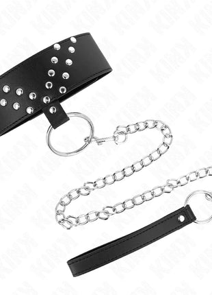 KINK - HALSKETTE MIT GÜRTEL 65 CM MIT V-NIETE VERSTELLBAR 36-43 CM X 5 CM