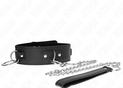 KINK - HALSKETTE MIT LEINE 65 CM 3 RING MODELL 2 VERSTELLBAR 36-43 CM X 5 CM