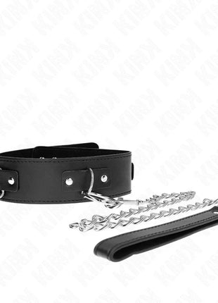 KINK - HALSKETTE MIT LEINE 65 CM 3 RING MODELL 2 VERSTELLBAR 36-43 CM X 5 CM