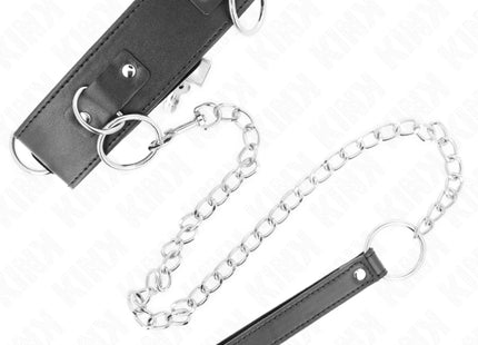 KINK - HALSKETTE MIT LEINE 65 CM 3 RING MODELL 2 VERSTELLBAR 36-43 CM X 5 CM