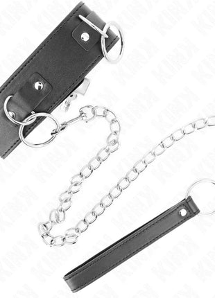 KINK - HALSKETTE MIT LEINE 65 CM 3 RING MODELL 2 VERSTELLBAR 36-43 CM X 5 CM