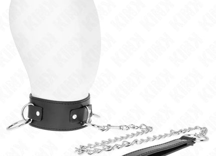KINK - HALSKETTE MIT LEINE 65 CM 3 RING MODELL 2 VERSTELLBAR 36-43 CM X 5 CM