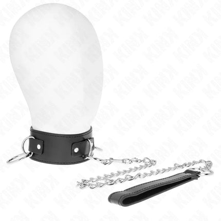 KINK - HALSKETTE MIT LEINE 65 CM 3 RING MODELL 2 VERSTELLBAR 36-43 CM X 5 CM