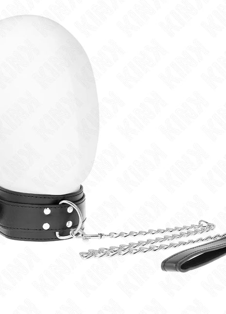 KINK - HALSKETTE MIT RIEMEN 65 CM SILBER SCHNALLEN VERSTELLBAR 33-46 CM X 5,5 CM