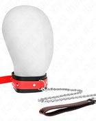 KINK - HALSKETTE MIT ROTEM BAND 65 CM VERSTELLBAR 36-43 CM X 5 CM