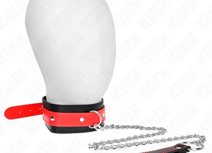 KINK - HALSKETTE MIT ROTEM BAND 65 CM VERSTELLBAR 36-43 CM X 5 CM