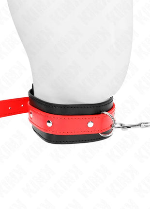 KINK - HALSKETTE MIT ROTEM BAND 65 CM VERSTELLBAR 36-43 CM X 5 CM