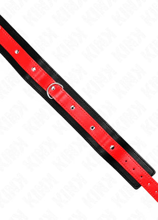 KINK - HALSKETTE MIT ROTEM BAND 65 CM VERSTELLBAR 36-43 CM X 5 CM