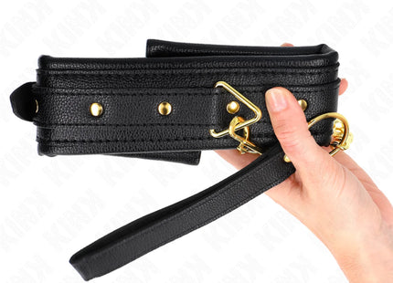KINK - HALSKETTE MIT SCHWAMMKUNSTLEDERBAND MODELL 1 VERSTELLBAR 37-54 CM X 3 CM