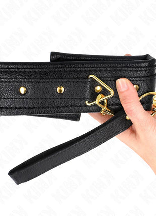 KINK - HALSKETTE MIT SCHWAMMKUNSTLEDERBAND MODELL 1 VERSTELLBAR 37-54 CM X 3 CM