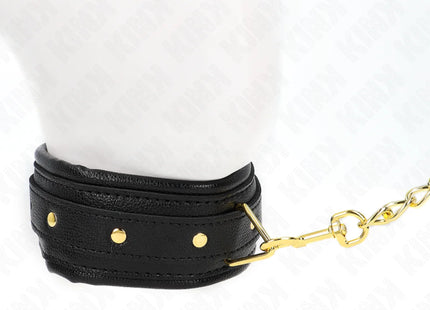 KINK - HALSKETTE MIT SCHWAMMKUNSTLEDERBAND MODELL 1 VERSTELLBAR 37-54 CM X 3 CM