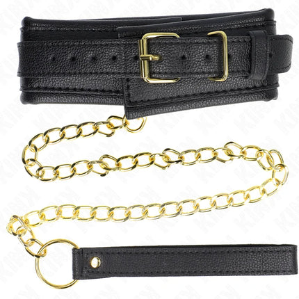 KINK - HALSKETTE MIT SCHWAMMKUNSTLEDERBAND MODELL 1 VERSTELLBAR 37-54 CM X 3 CM