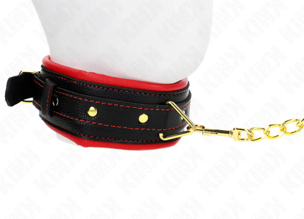 KINK - HALSKETTE MIT SCHWAMMKUNSTLEDERBAND MODELL 2 VERSTELLBAR 37-54 CM X 3 CM
