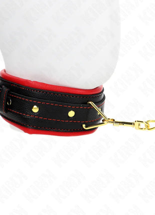 KINK - HALSKETTE MIT SCHWAMMKUNSTLEDERBAND MODELL 2 VERSTELLBAR 37-54 CM X 3 CM