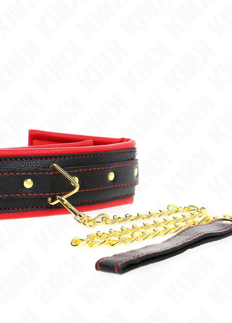 KINK - HALSKETTE MIT SCHWAMMKUNSTLEDERBAND MODELL 2 VERSTELLBAR 37-54 CM X 3 CM