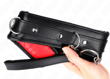 KINK - HALSKETTE MIT SCHWAMMKUNSTLEDERBAND MODELL 3 VERSTELLBAR 37-54 CM X 3 CM