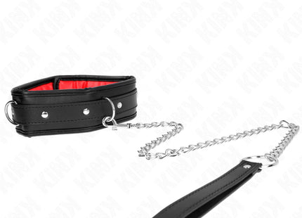 KINK - HALSKETTE MIT SCHWAMMKUNSTLEDERBAND MODELL 3 VERSTELLBAR 37-54 CM X 3 CM