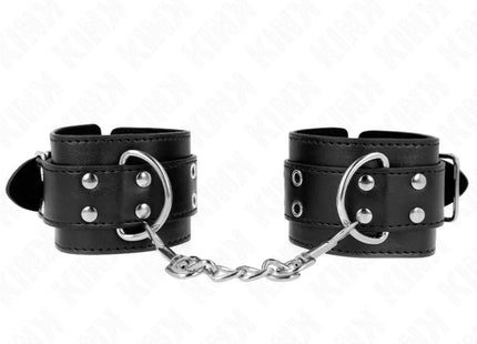 KINK - HANDGELENKFESSEL MIT DOPPELTER SCHNALLE SCHWARZ VERSTELLBAR 19-26 CM