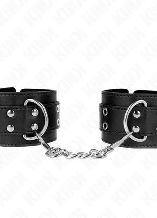 KINK - HANDGELENKFESSEL MIT DOPPELTER SCHNALLE SCHWARZ VERSTELLBAR 19-26 CM