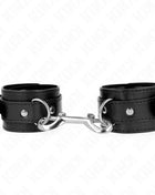 KINK - HANDGELENKFESSELN - EINZELNE NIETENREIHE SCHWARZ VERSTELLBAR 17-28 CM X 5 CM