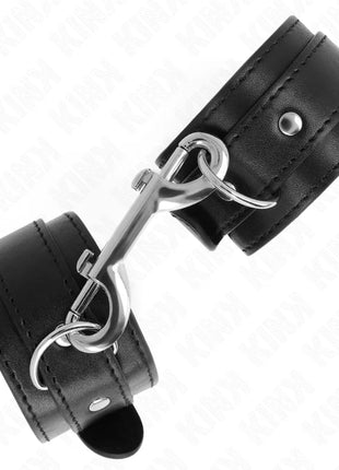 KINK - HANDGELENKFESSELN - EINZELNE NIETENREIHE SCHWARZ VERSTELLBAR 17-28 CM X 5 CM