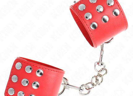 KINK - HANDGELENKFESSELN MIT DRUCKVERSCHLUSS ROT VERSTELLBAR 19-24 CM X 5,5 CM