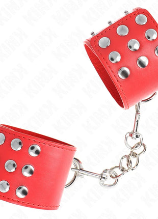 KINK - HANDGELENKFESSELN MIT DRUCKVERSCHLUSS ROT VERSTELLBAR 19-24 CM X 5,5 CM