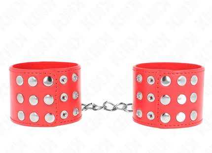 KINK - HANDGELENKFESSELN MIT DRUCKVERSCHLUSS ROT VERSTELLBAR 19-24 CM X 5,5 CM